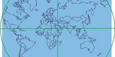 Kaart van de ka ' aba is in het centrum van de wereld 