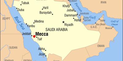 Kaart van het swissotel Mekka kaart