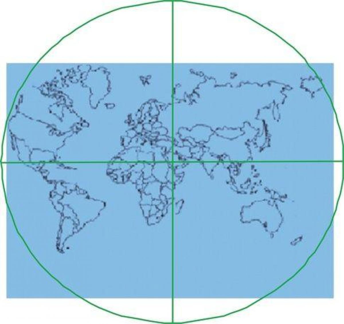 kaart van de ka ' aba is in het centrum van de wereld 