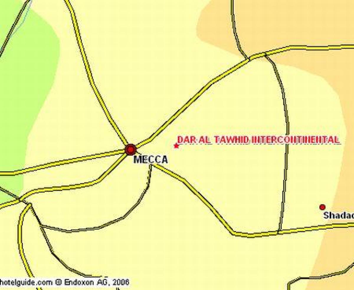kaart van ibrahim khalil weg Makkah