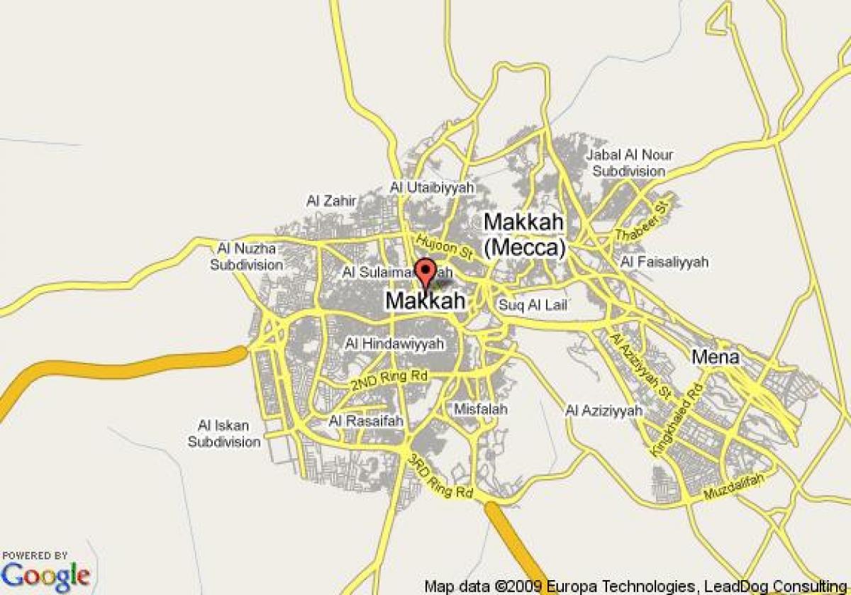 kaart van Mekka street