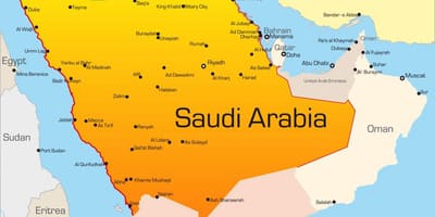 Mekka, saoedi-arabië kaart